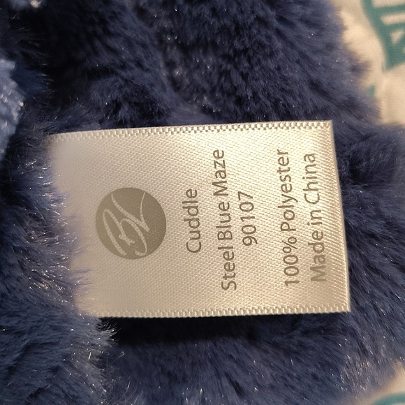 Baby Laundry Luxurious Minky Blanket Blue Steel 13 X 18 - Picture 3 of 5